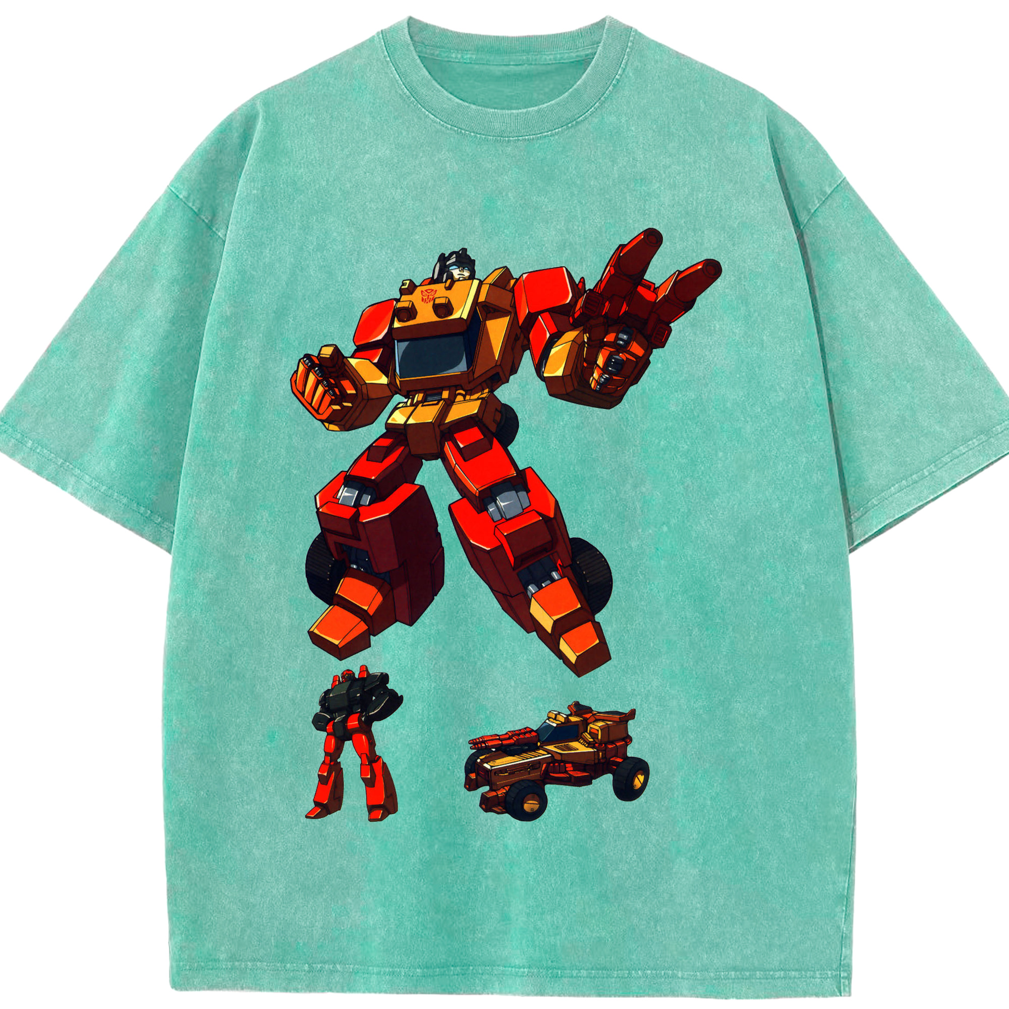 （画像用）  綿100% ヴィンテージ風 半袖Tシャツ（フロントプリント）